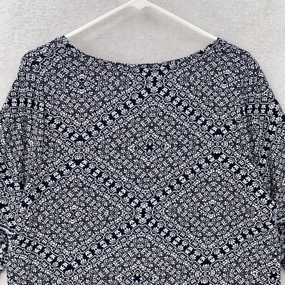 Lucky Brand Tunic Top Womens‎ 1X Boho Peasant Blouse Floral Ditsy Paisley - Picture 8 of 14